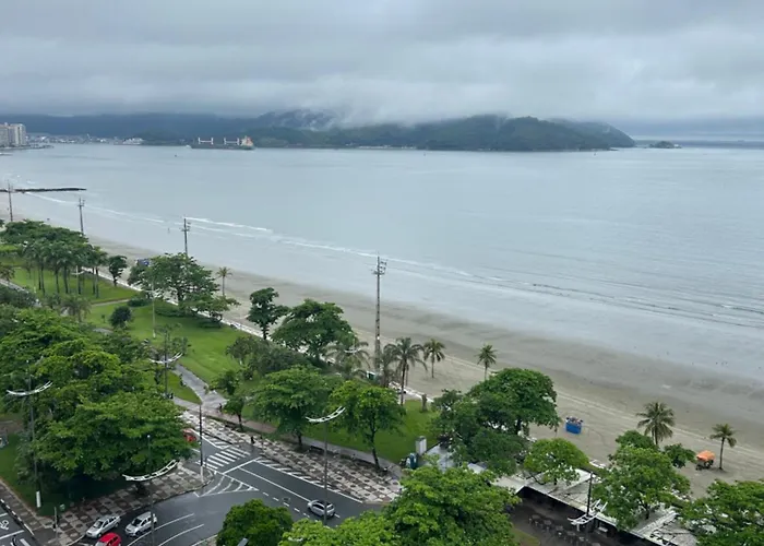 Apartamento Frente A Praia Do Embare Santos